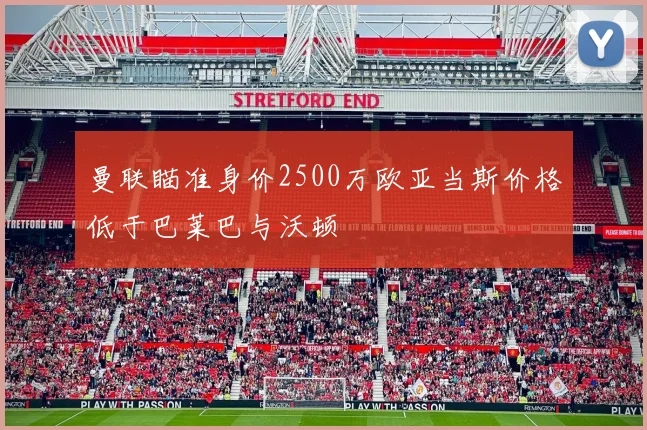 曼联瞄准身价2500万欧亚当斯价格低于巴莱巴与沃顿